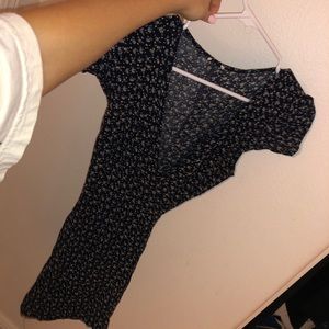 Brandy Melville Wrap Dress (Navy floral)